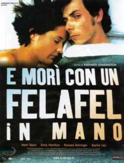 locandina E mori' con un felafel in mano